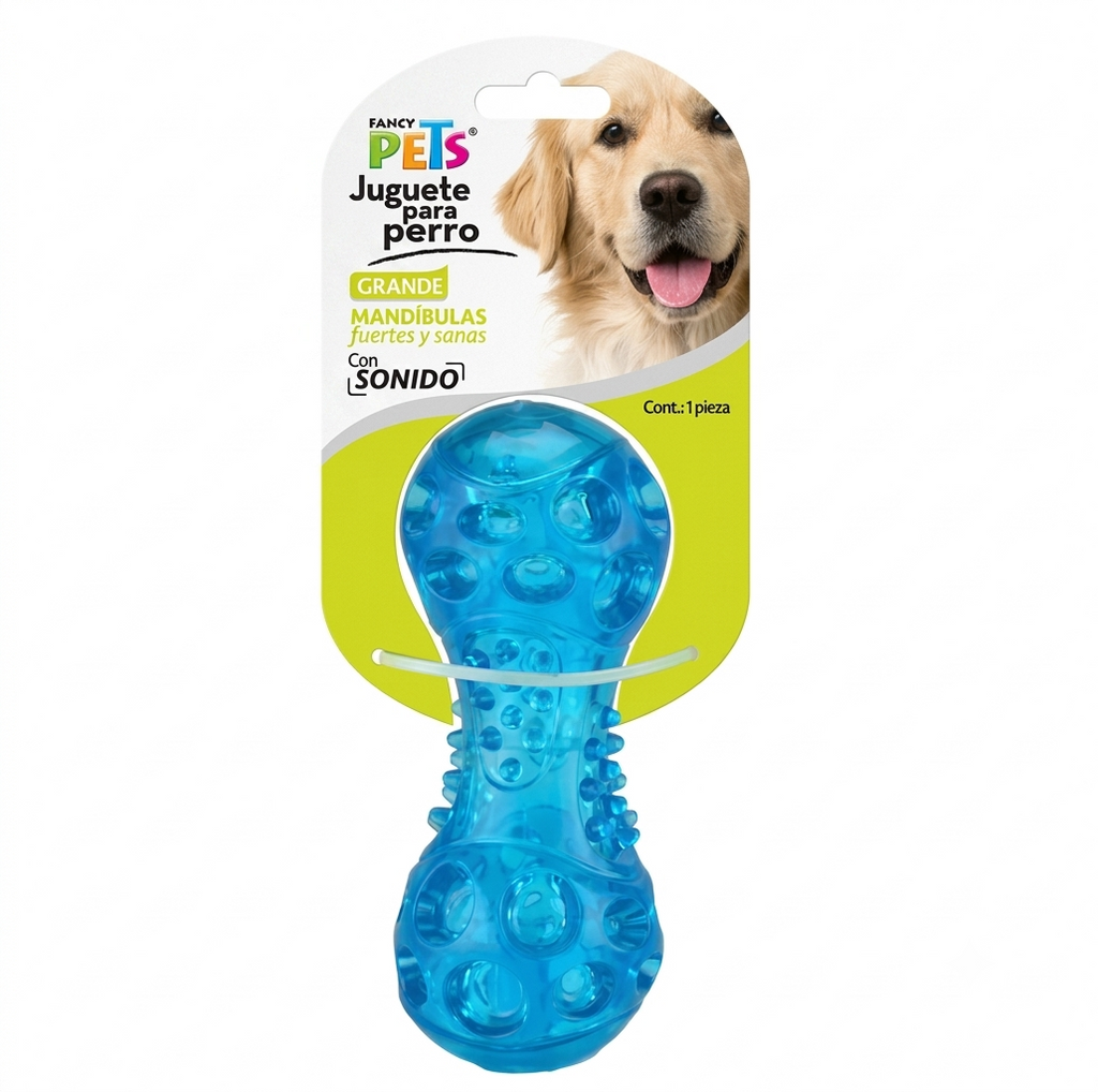 Juguete Pelota Sonora Interactiva para Perros - Forma Ergonómica de Pesa